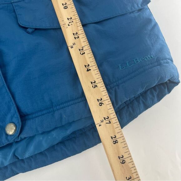 LL Bean Jacket Women Small Blue Parka Winter Attach Hood Outdoor Thinsulate Coat - Picture 7 of 9
